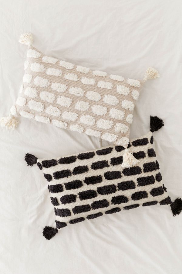 Slide View: 1: Tilly Tufted Tassel Bolster Pillow
