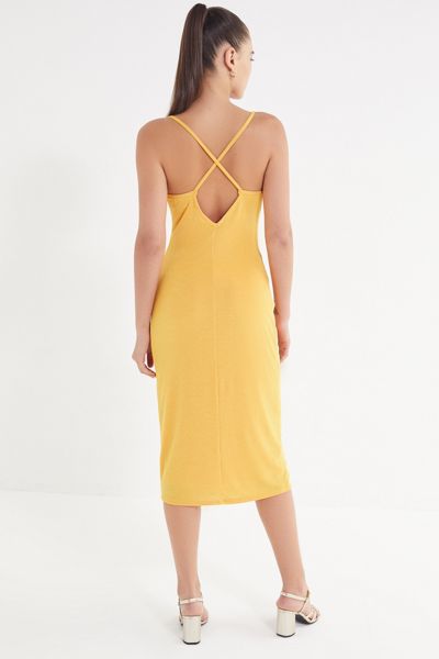 UO Cowl Neck Crepe Midi Dress