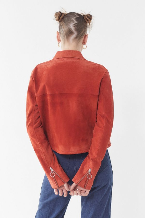 Veste Moto Femme Miller En Daim Taille S - Neuf Sans étiquettes, Style Capulet