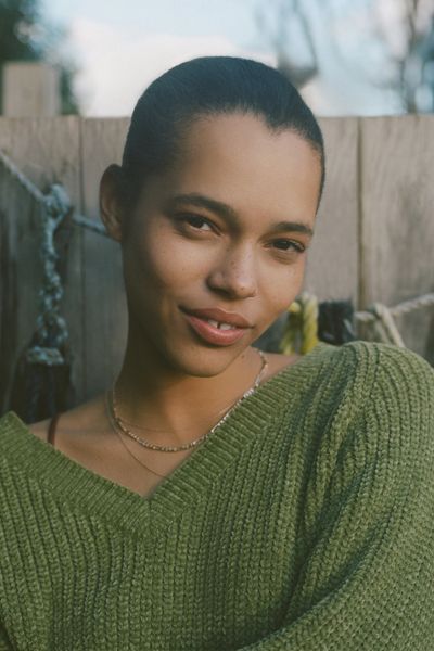 UO Cozy Chenille V-Neck Sweater