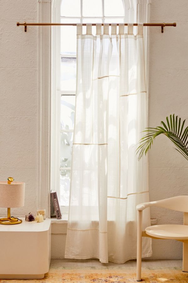 Slide View: 1: Chloe Patchwork Gauze Curtain