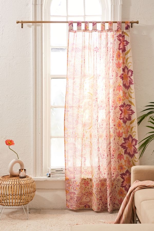 Slide View: 1: Sylvia Paisley Window Panel