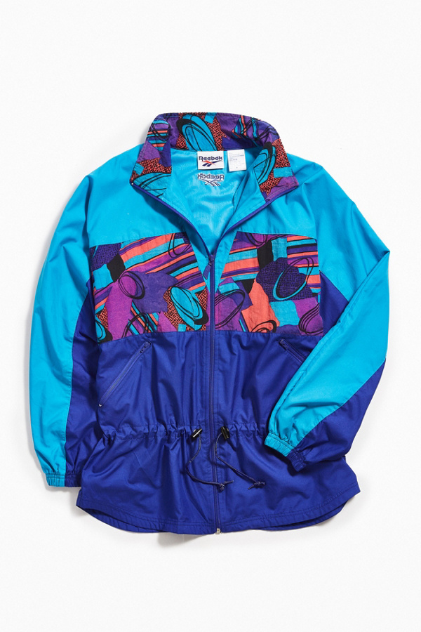 Vintage Reebok Blue Windbreaker Jacket Urban Outfitters