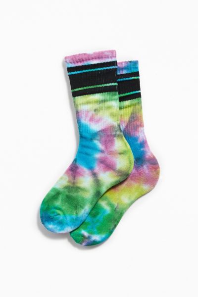 Tie-Dye Sport Stripe Sock | Urban Outfitters