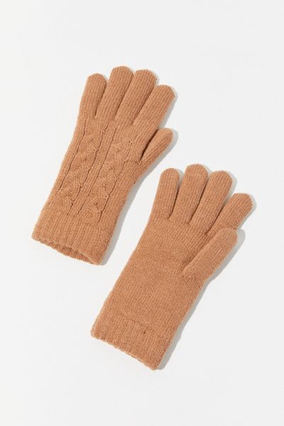 Cable Knit Chenille-Lined Glove