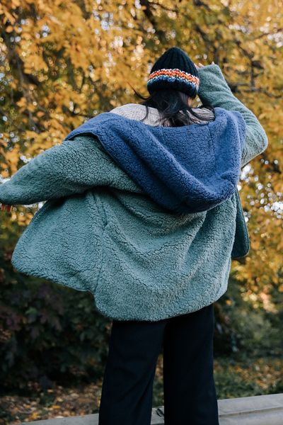 UO Carmella Cozy Reversible Teddy Coat