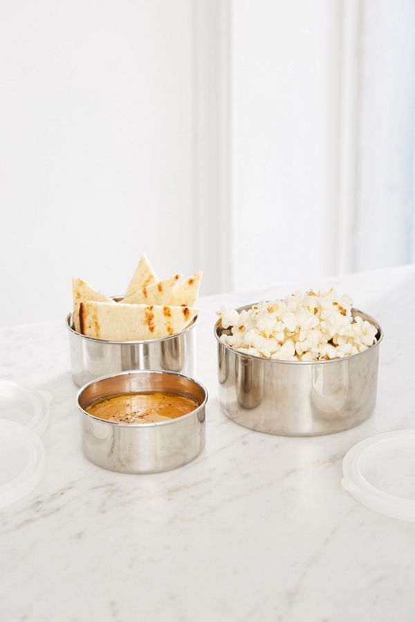 Slide View: 1: Round Nesting To-Go Container - Set Of 3