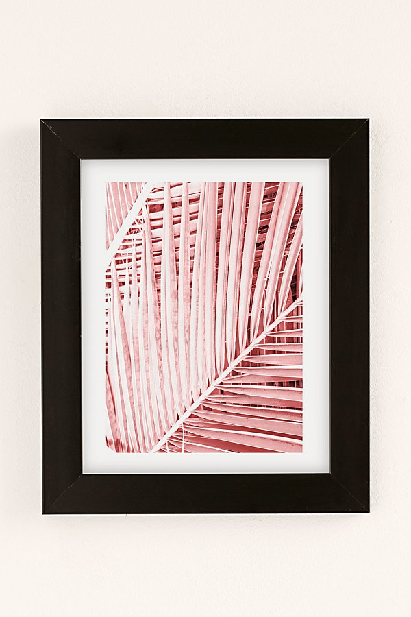 Honeymoon Hotel Pink Tropics Art Print In Black Matte Frame