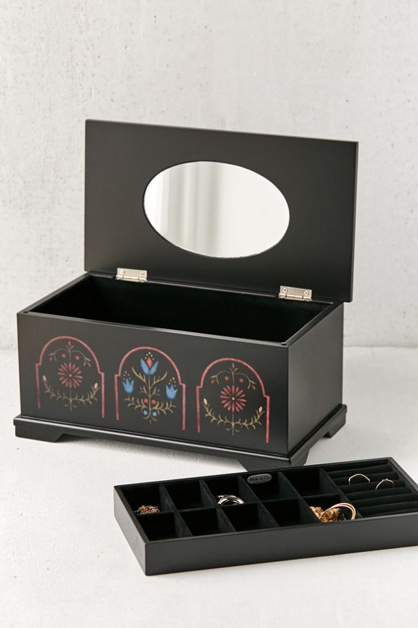 Slide View: 1: Mele & Co. Marley Dutch Motif Wooden Jewelry Box