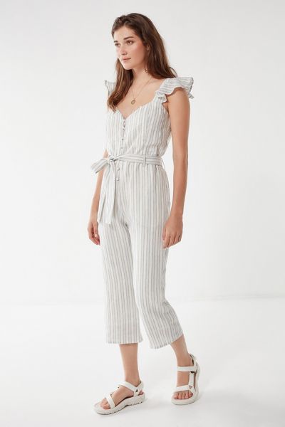 Heartloom Zander Ruffle Sleeve Striped Jumpsuit
