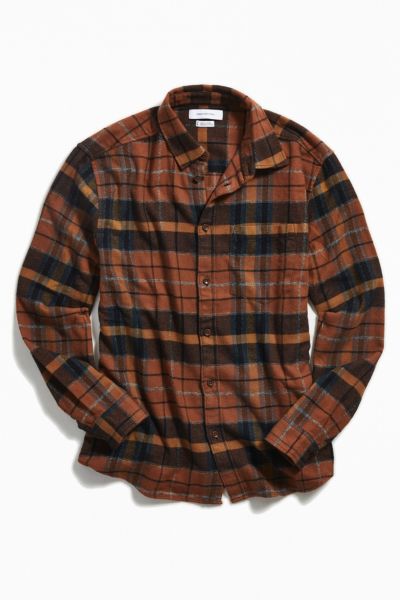 UO Long Sleeve Grindle Plaid Flannel Shirt | Urban Outfitters