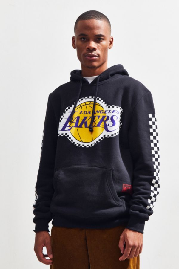 Mitchell & Ness Los Angeles Lakers Checkered Logo Hoodie Sweatshirt ...