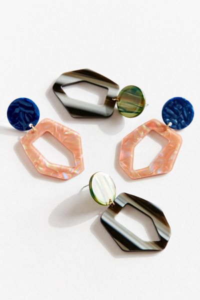 Tallie Two-Tone Resin Drop Earring