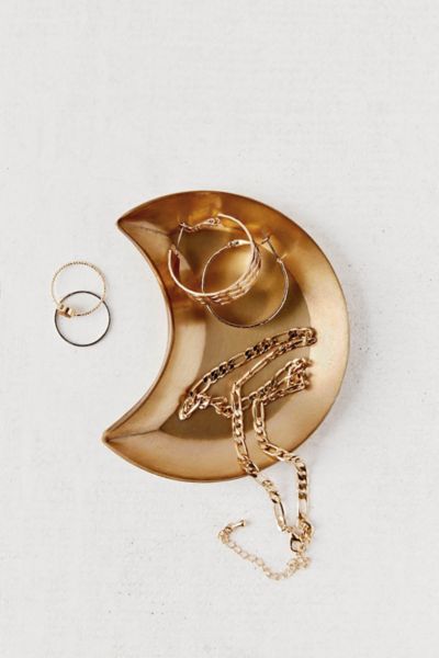 Metal Half-Moon Catch-All Dish
