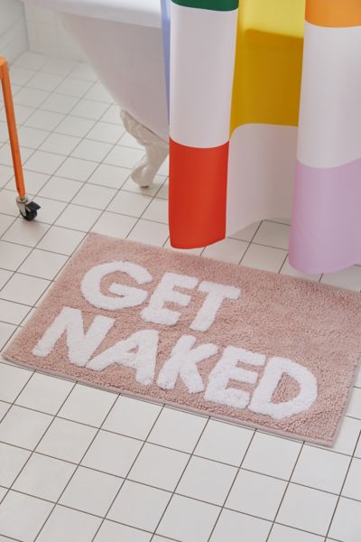Urban Outfitters Get Naked Bath Mat In Mauve/white