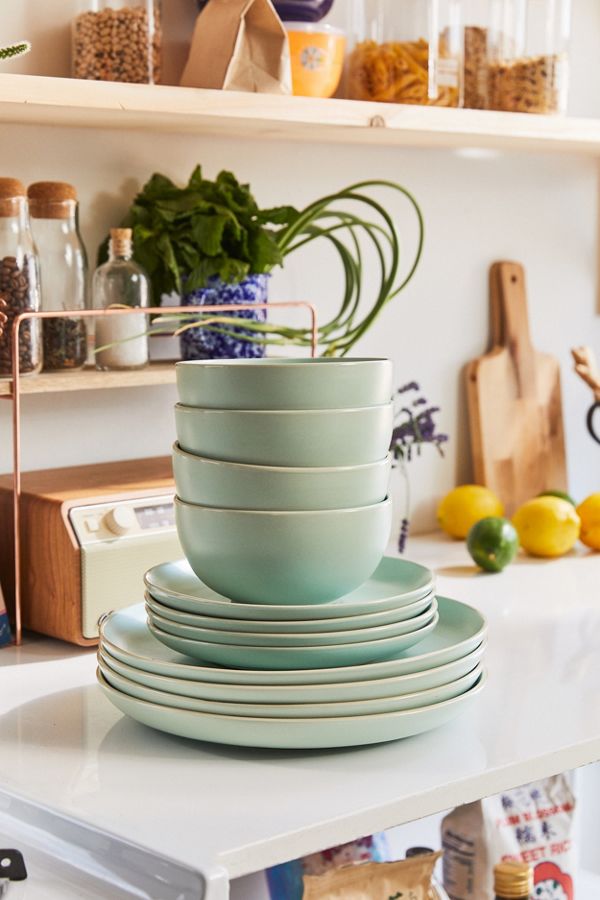 Slide View: 1: Rockaway Teal 12-Piece Dining Set