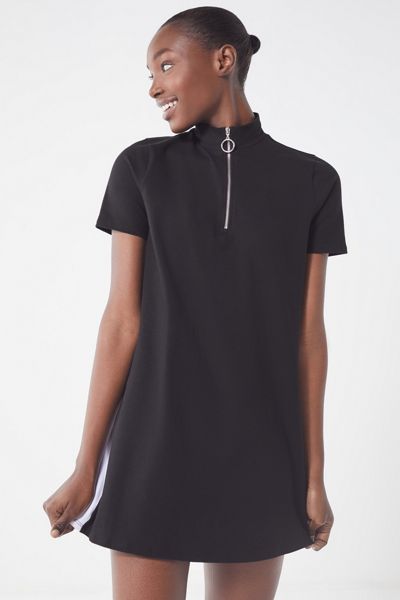 UO Colorblock Zipper Mock-Neck Dress