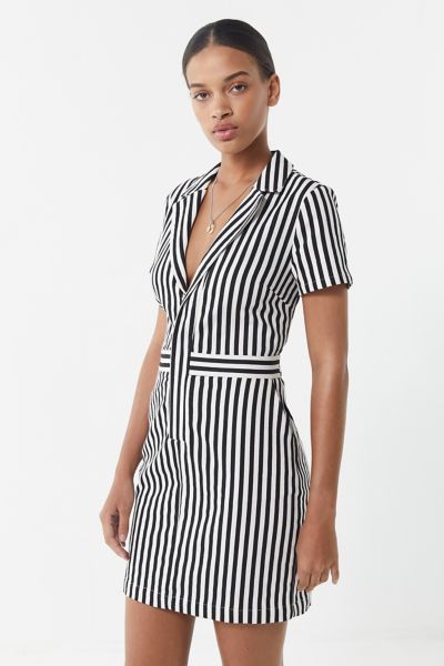 UO Striped Canvas Utility Dress | Urban Outfitters