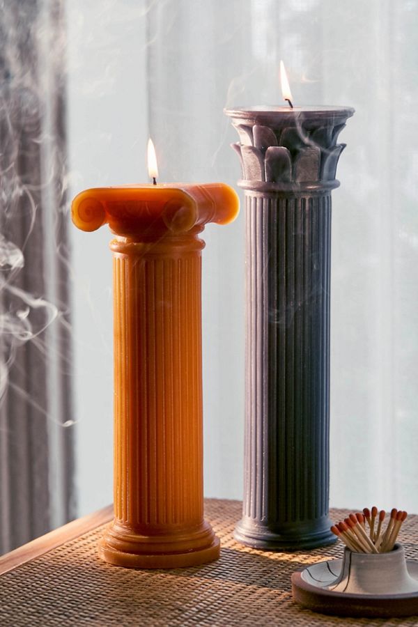 Slide View: 4: DOIY Design Hestia Orange Column Candle