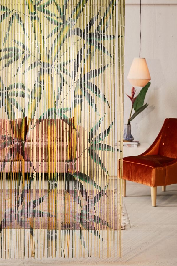 Slide View: 1: Bamboo Shoots Bamboo Beaded Curtain