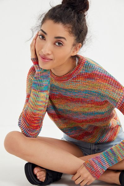 UO Andi Intarsia Knit Crew-Neck Sweater