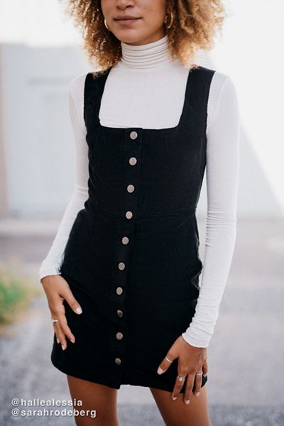 UO Corduroy Button-Down Mini Dress