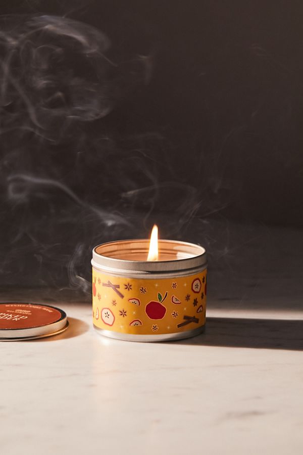 Slide View: 1: Holiday Artist Print Tin Candle