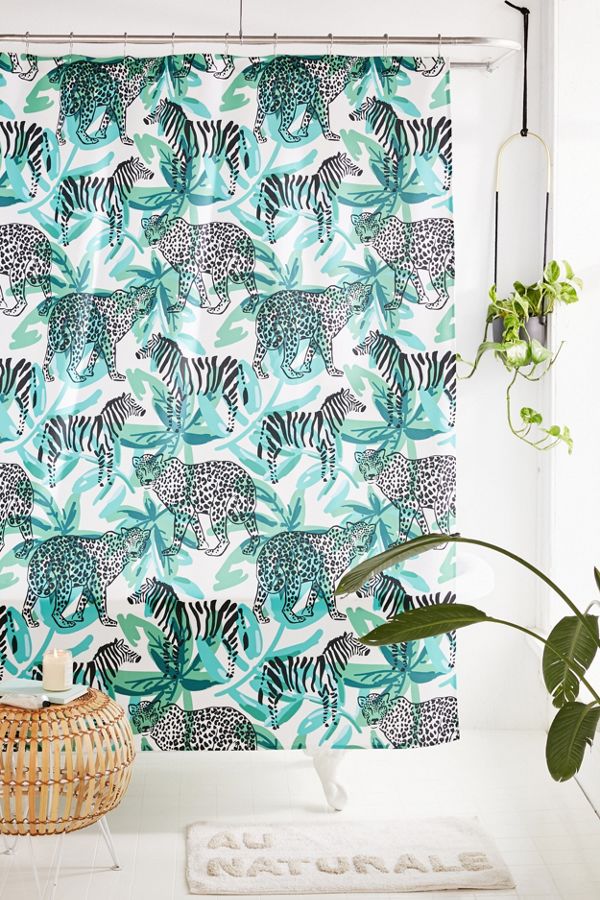 Slide View: 1: OJardin For Deny Leopard Zebra Shower Curtain