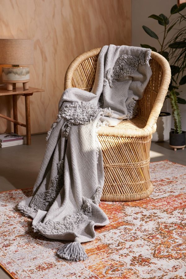 Slide View: 1: Rosie Tufted Throw Blanket