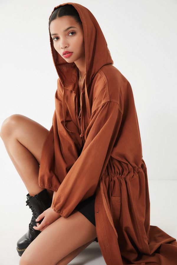 Slide View: 4: Vintage Overdyed Cotton Hoodie Jacket