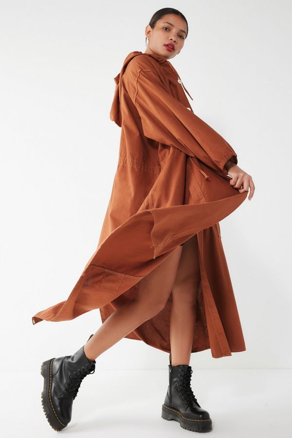 Slide View: 5: Vintage Overdyed Cotton Hoodie Jacket