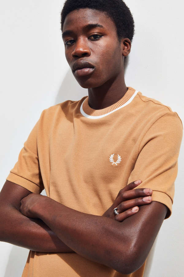 Fred Perry Crew Neck Pique Short Sleeve Shirt | Urban Outfitters