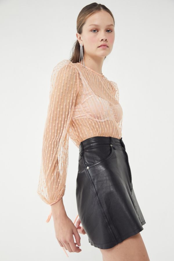 The East Order Pippi Sheer Puff-Sleeve Top | Urban Outfitters