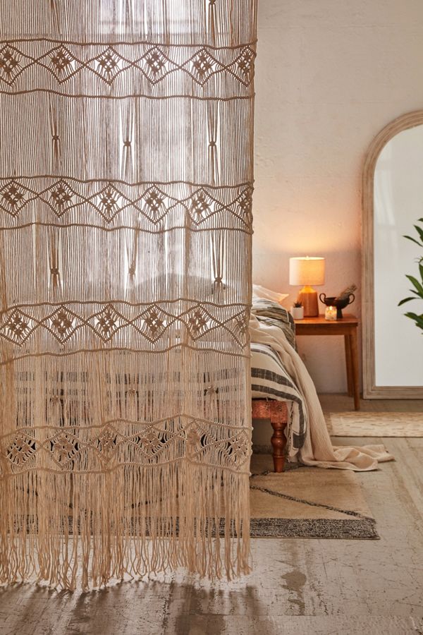 Slide View: 1: Magnolia Macramé Window Panel