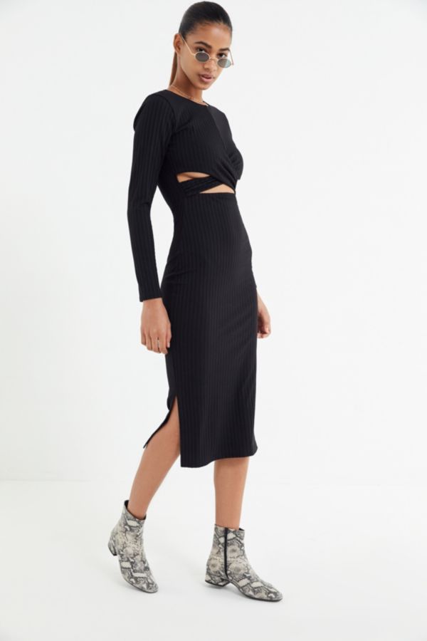 UO Cross-Front Cutout Bodycon Dress | Urban Outfitters
