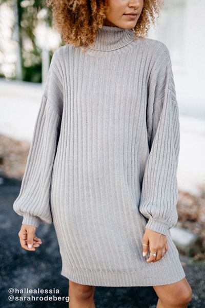 UO Jill Turtleneck Sweater Mini Dress