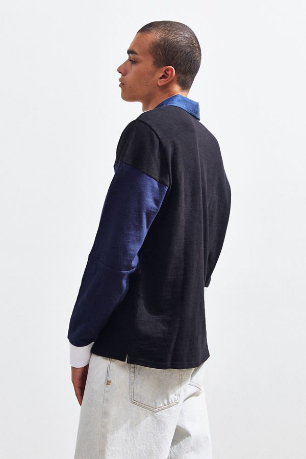 GUESS Caleb Slub Jersey Rugby Shirt Urban Outfitters