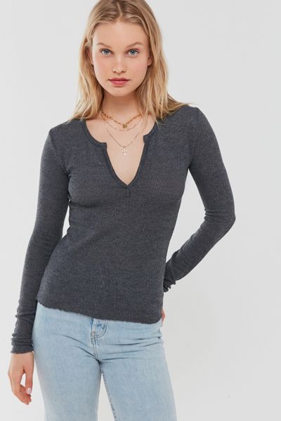 Out From Under Scarlett Notch Henley Top
