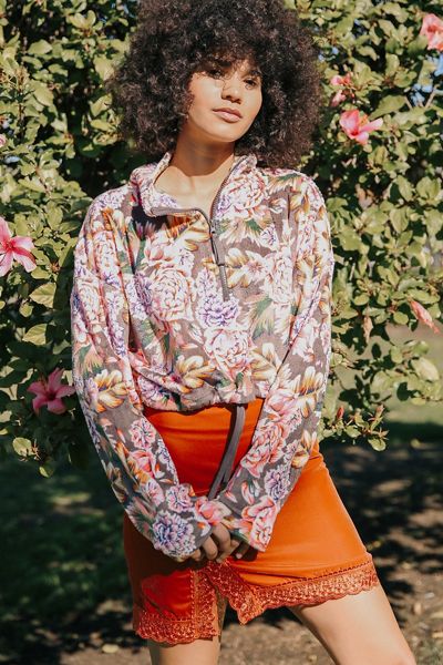 UO Angela Fleece Pullover Top    