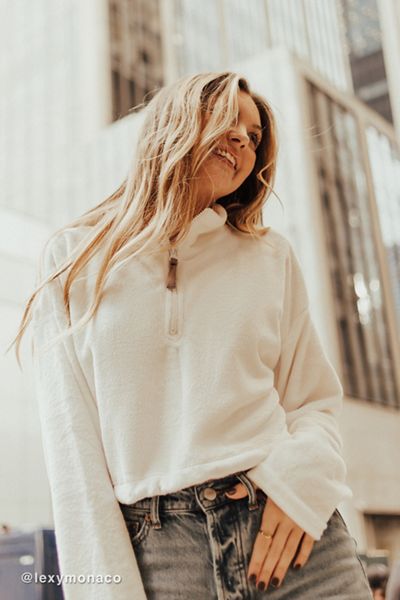 UO Angela Fleece Pullover Top    