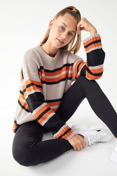 UO Bobby Boyfriend Striped Crew-Neck Sweater 