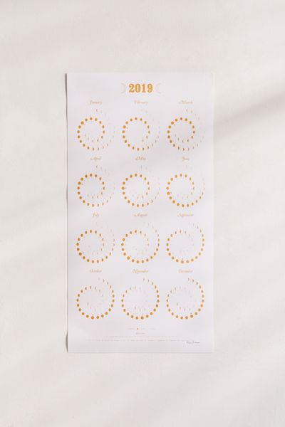 2019 Moon Phase Large 12-Month Wall Calendar