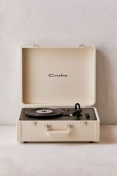 Crosley UO Exclusive Cream Canvas Portfolio Record Player