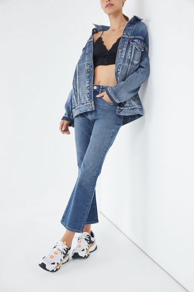 BDG High-Rise Cropped Kick Flare Jean - Rigid Denim