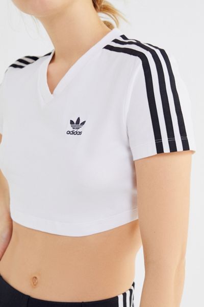 adidas V-Neck Cropped Tee