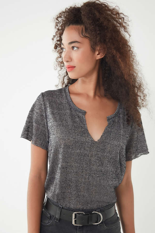 Project Social T Textured Notch Neck Tee | Urban Outfitters