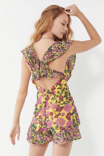 Keepsake Waves Floral Ruffle Romper