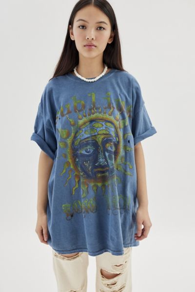 Urban Outfitters Sublime T-shirt Dress In Blue