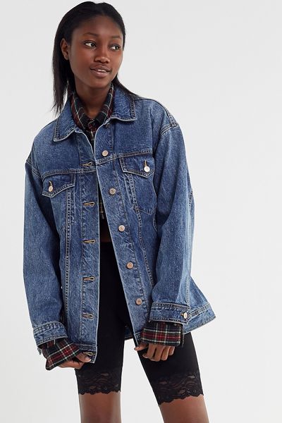UO Mokoro Denim Belted Safari Jacket