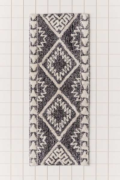Urban Outfitters Sienna Kilim Bath Mat In Grey